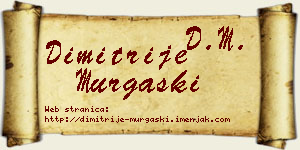 Dimitrije Murgaški vizit kartica